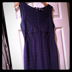 Large Herve Leger Bandage Dress Navy Blue